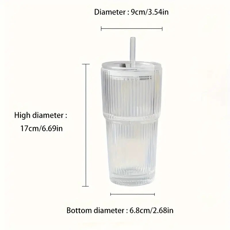 Haze Ripple Glass Tumbler - Large
