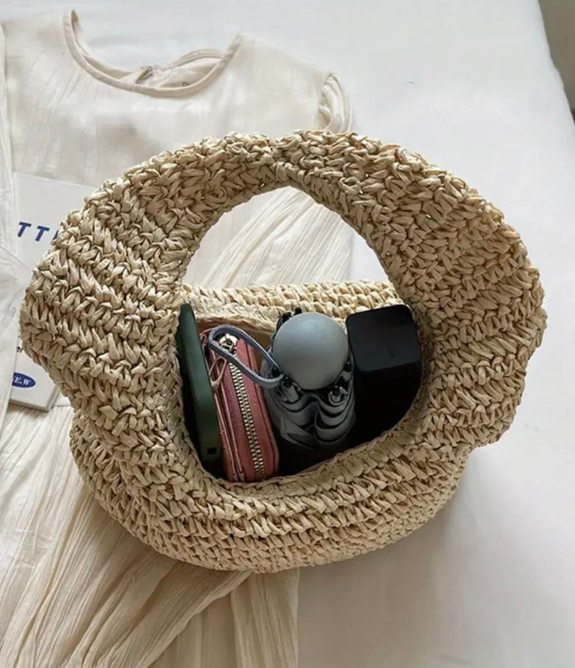 Haze Raffia Stella Bag - Natural