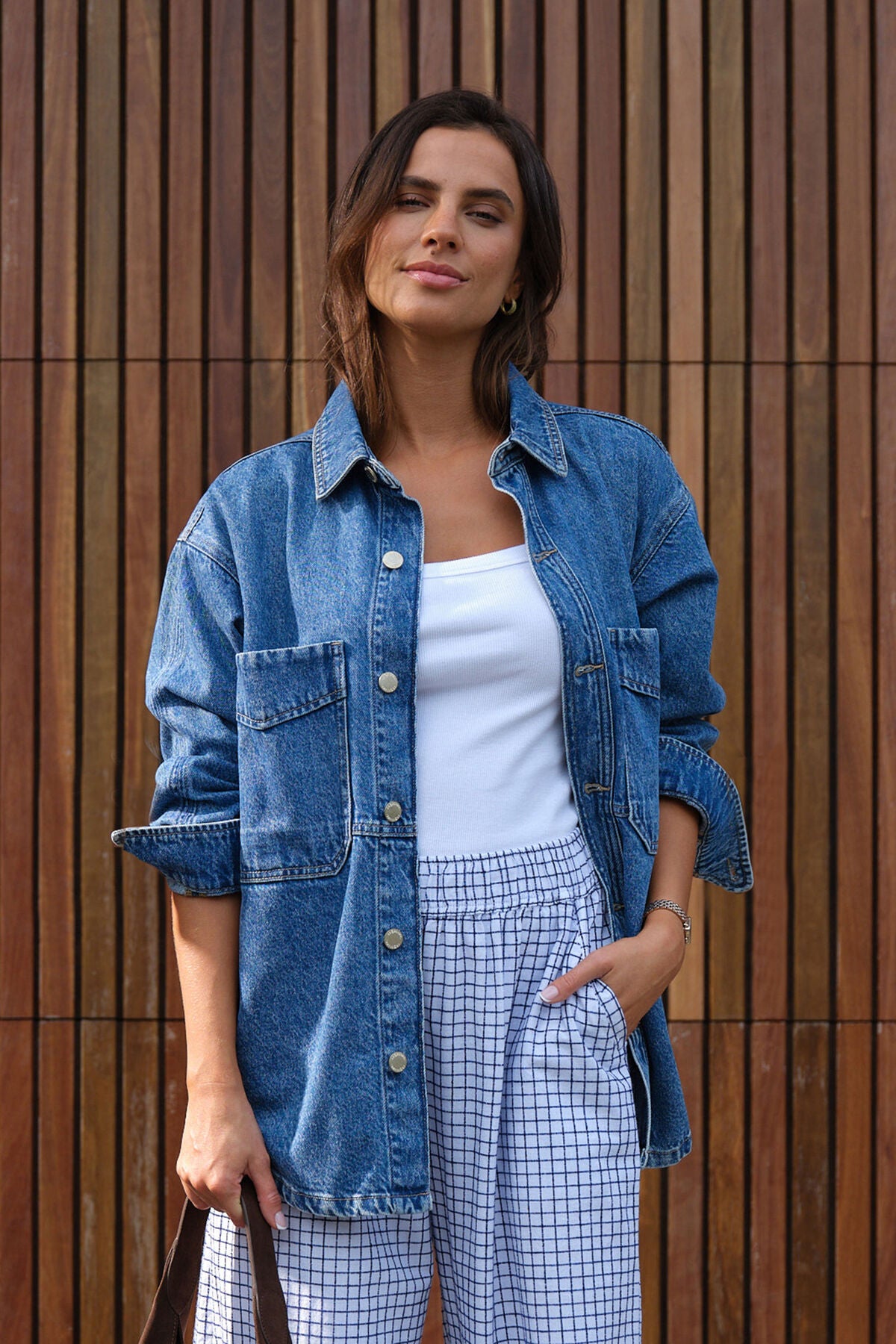 Ceres Bobbi Side Pocket Denim Shacket