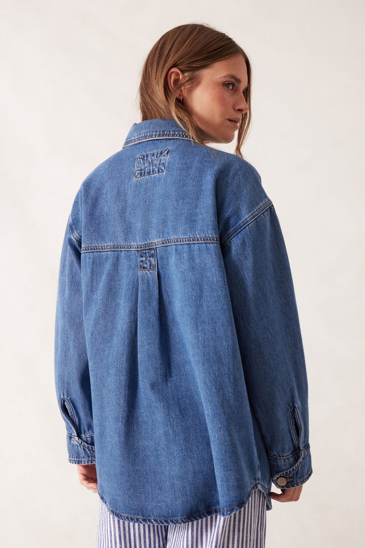 Ceres Bobbi Side Pocket Denim Shacket
