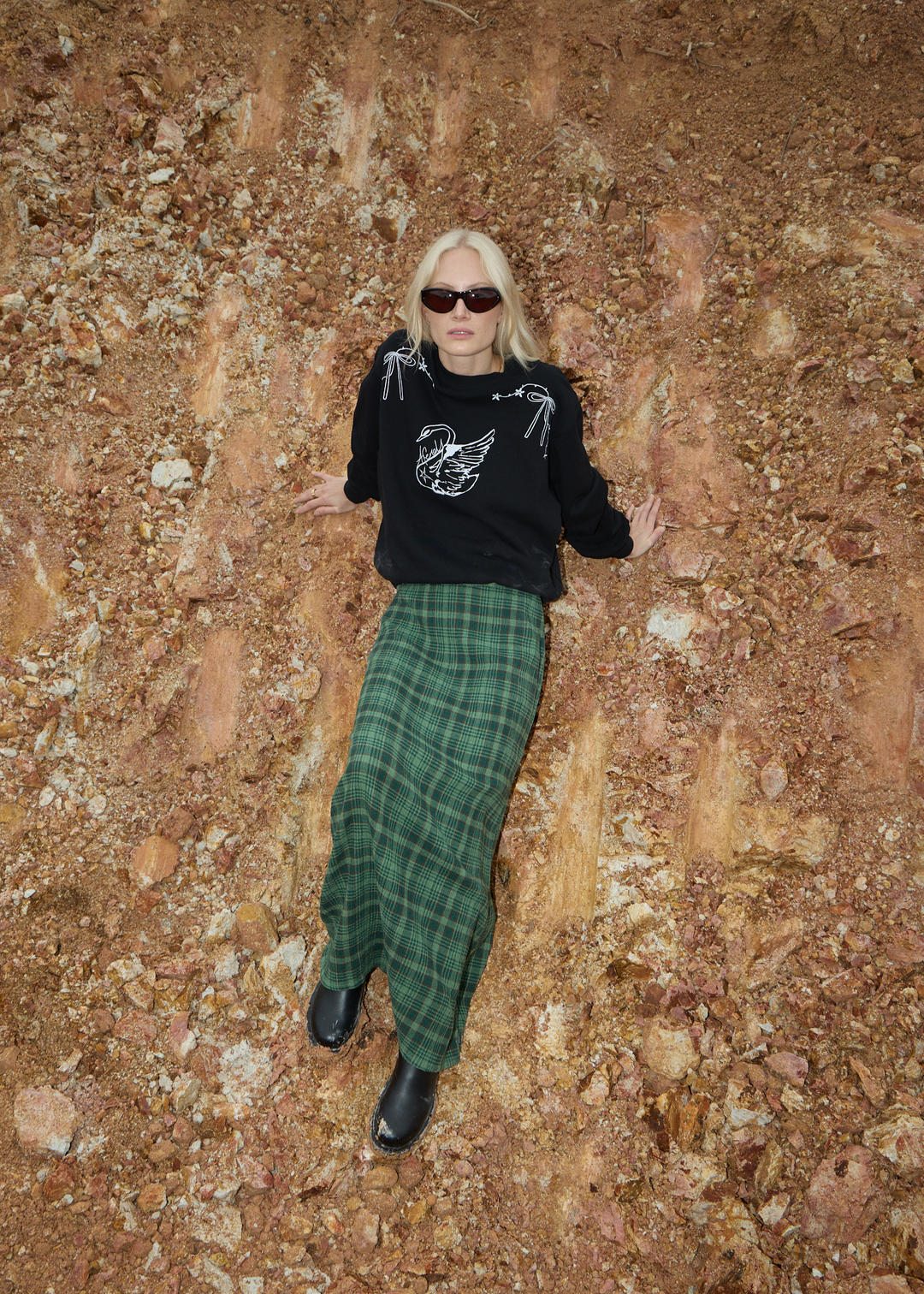 Afends Lonnie Seersucker Maxi Skirt - Hunter Green