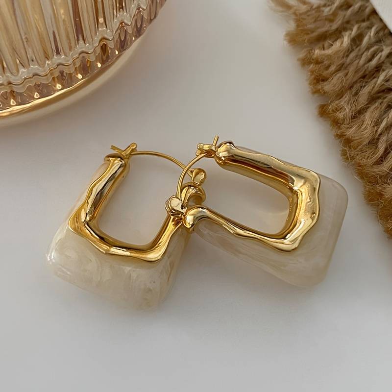Haze Resin Hoop Earrings