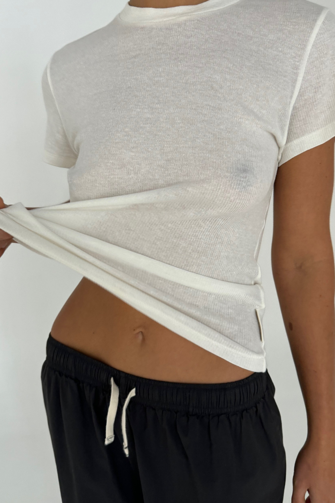 Zulu and Zephyr Rib Hemp Jersey T-Shirt - White