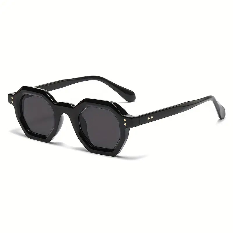 Haze Vintage Hex Sunglasses - Black/Black