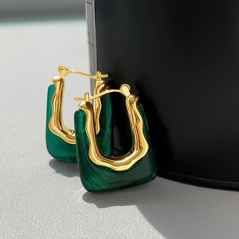 Haze Resin Hoop Earrings