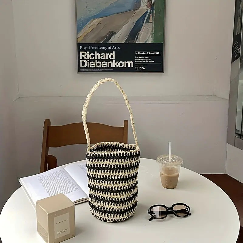 Haze Summer Bucket Bag Black/Natural