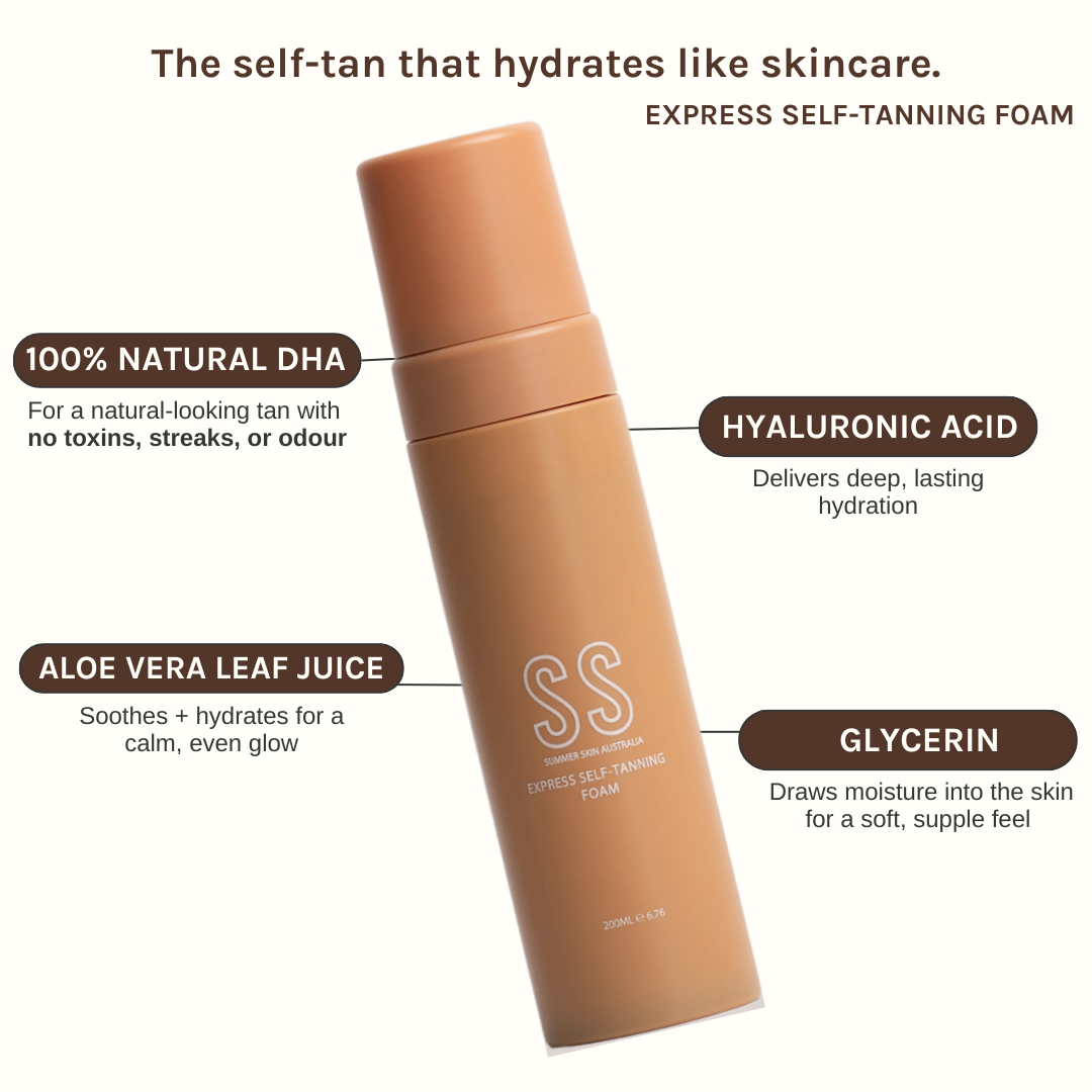 Summer Skin Australia - Express Self-Tanning Foam |
Clean, toxin-free, hydrating
