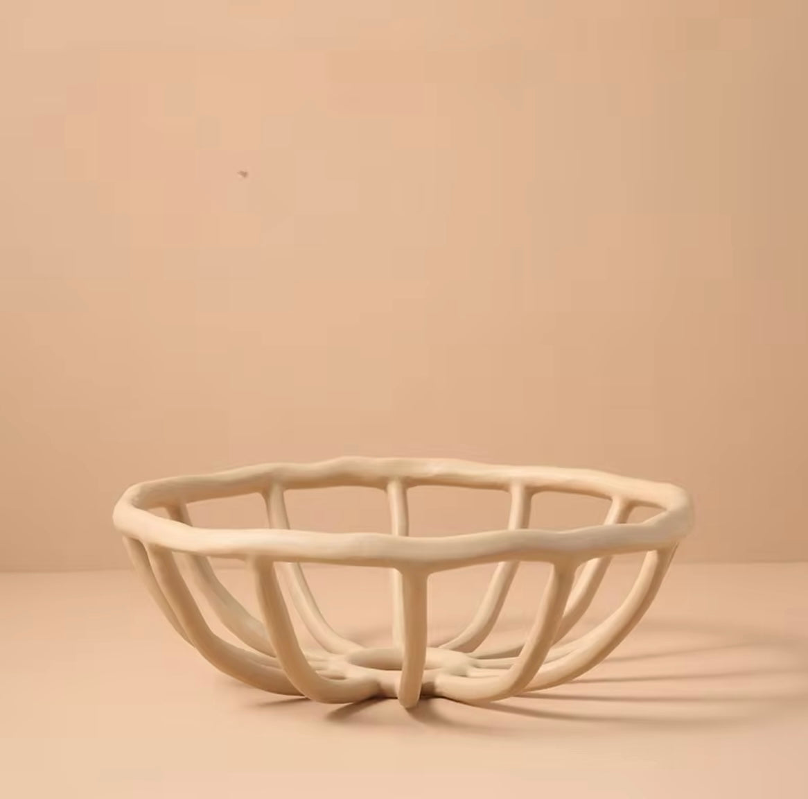 Haze Resin Woven Basket - Round Natural