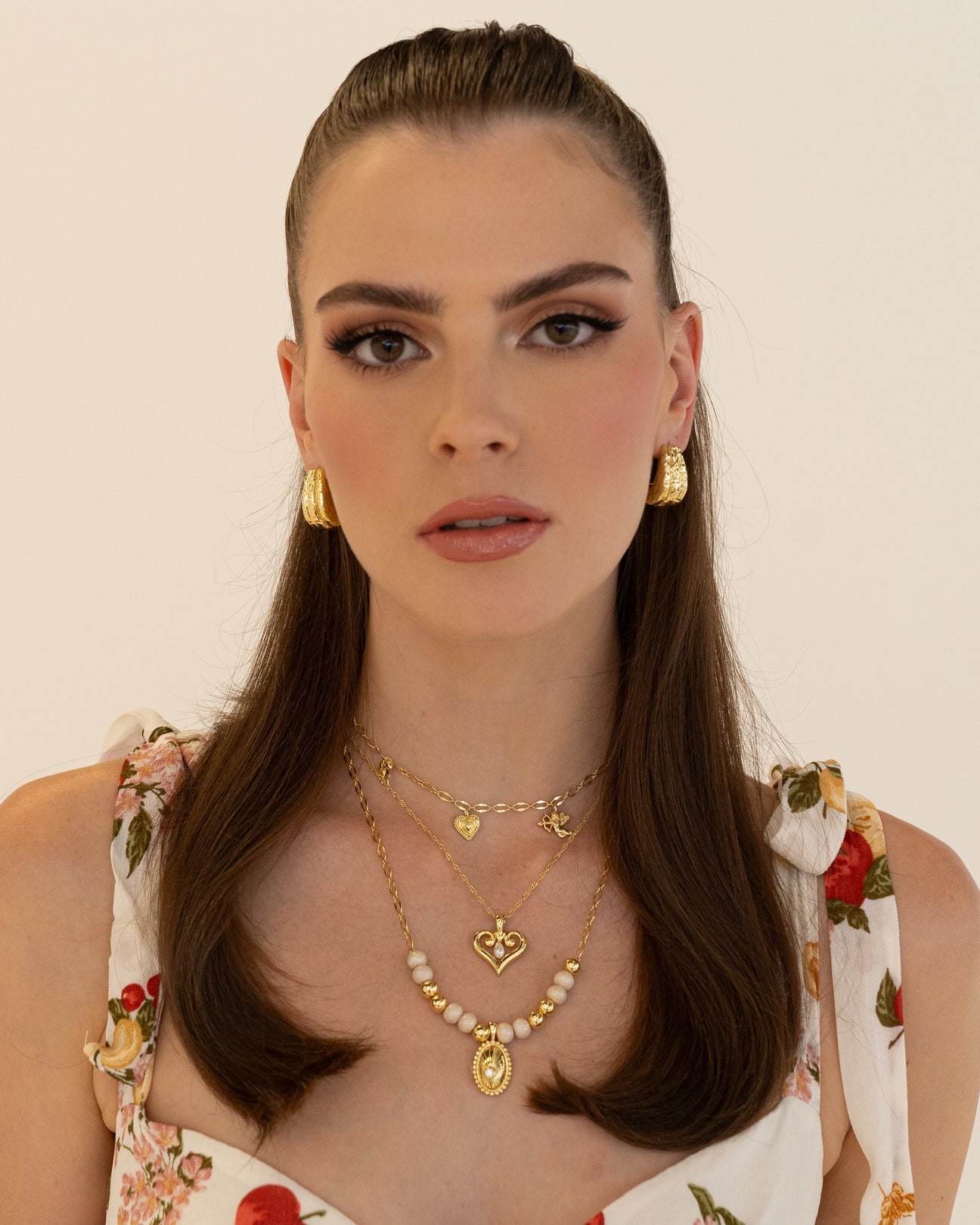 Mountain & Moon Jones Earrings Gold