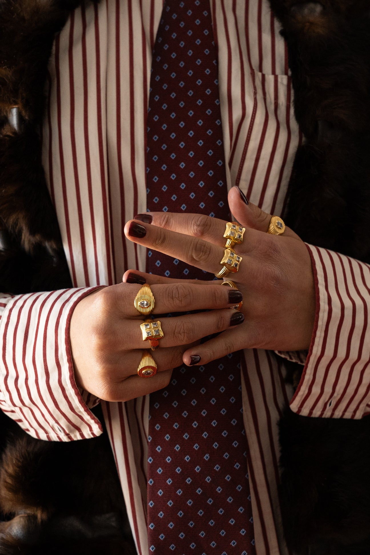 Mountain & Moon Grace Ring Gold | 7