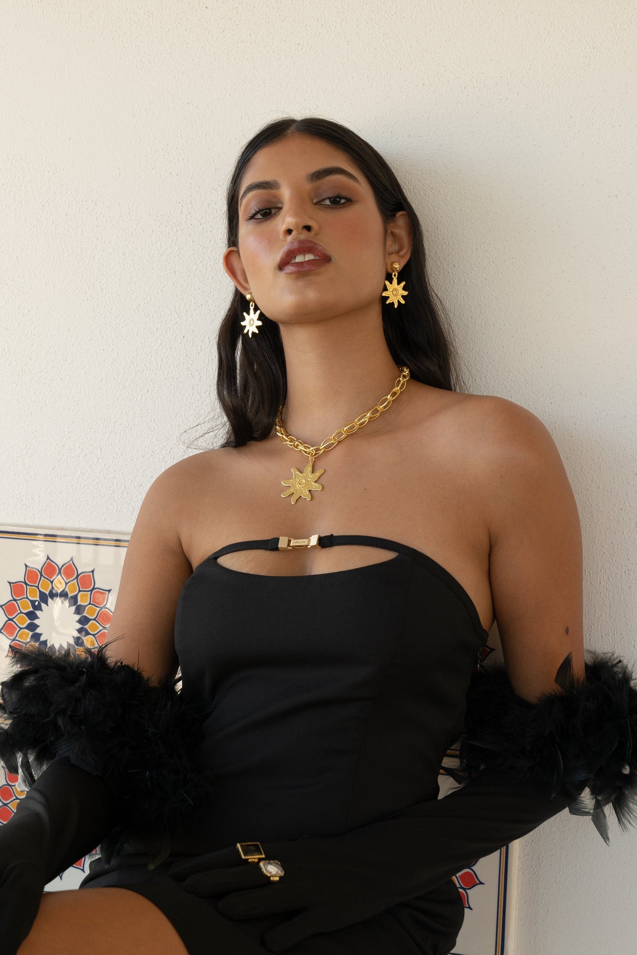Mountain & Moon Aria Necklace Gold