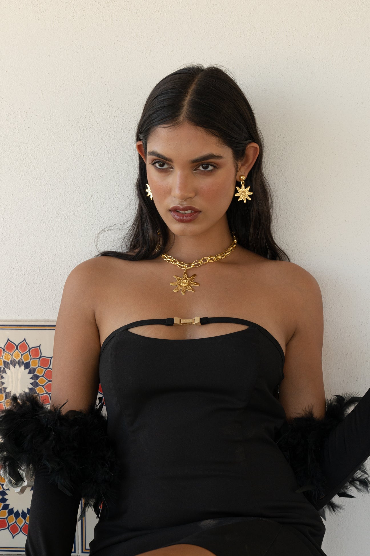 Mountain & Moon Aria Necklace Gold