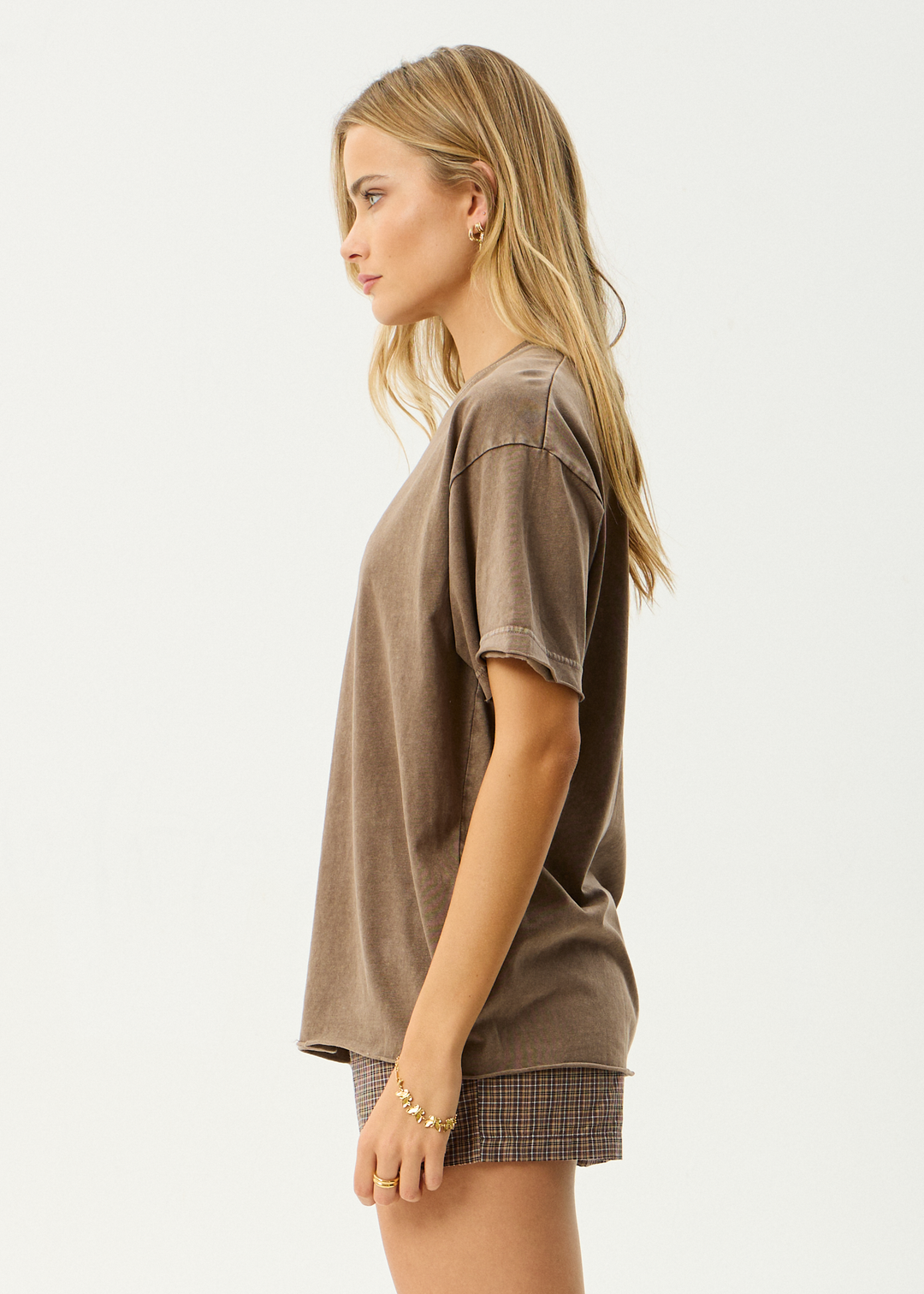 Afends Fatigued Oversized Tee - Coffee