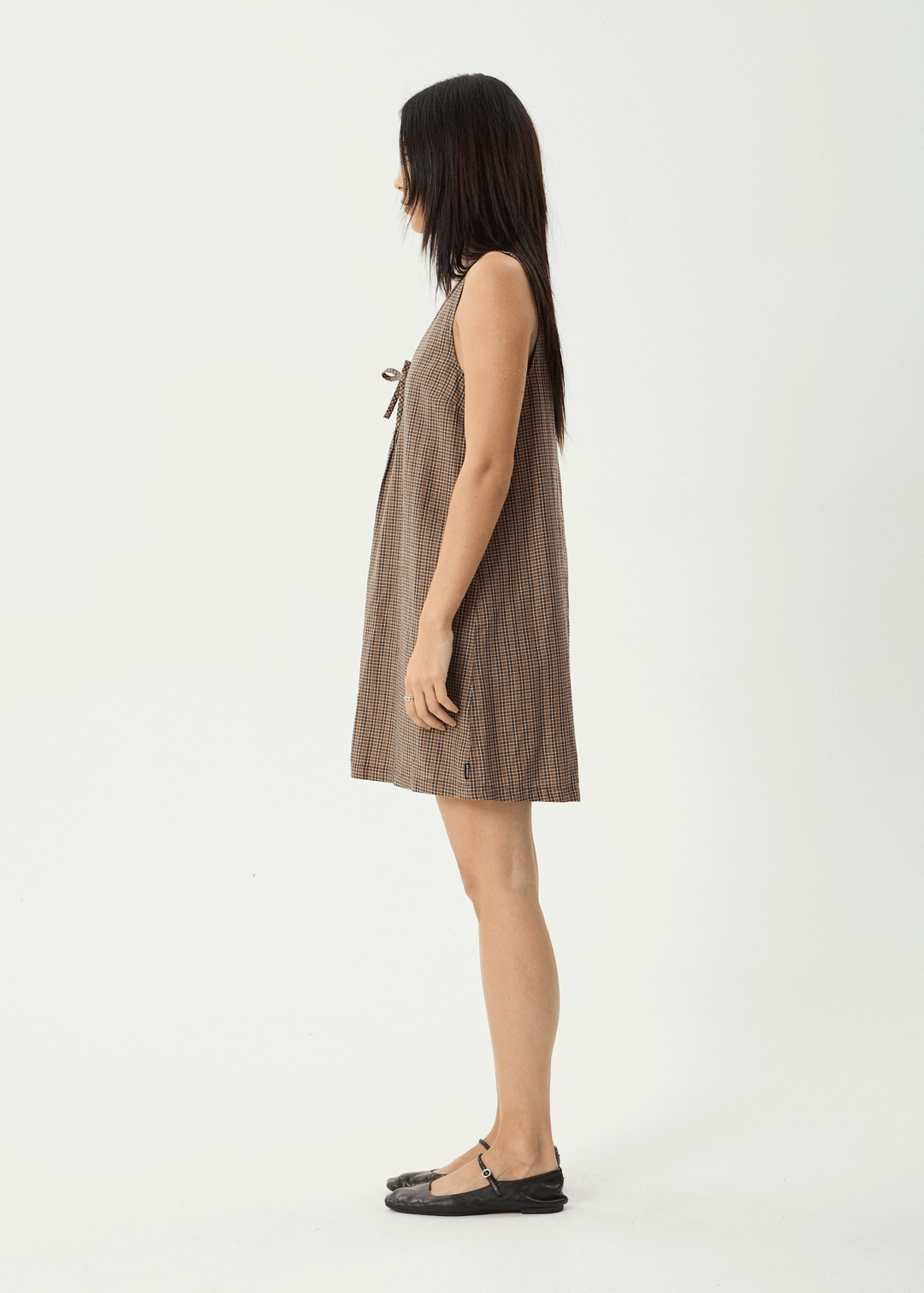 Afends Hometown Michi Mini Dress - Coffee