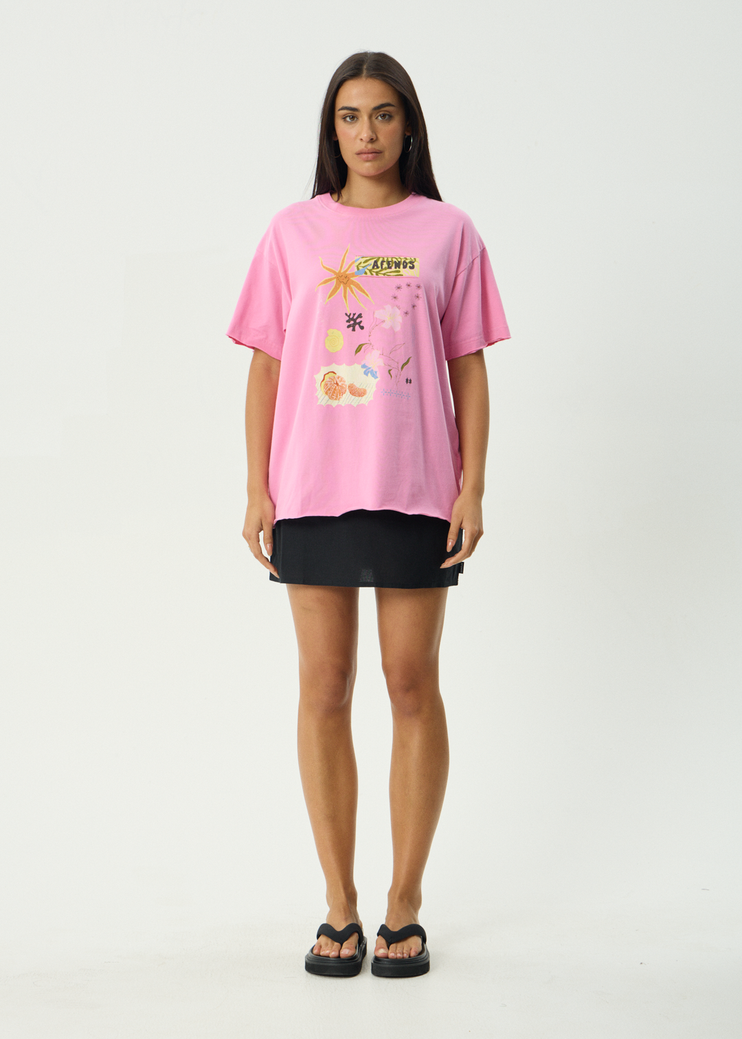 Afends Amalfi Oversized Tee PInk