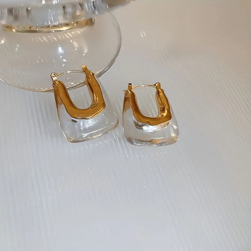 Haze Resin Hoop Earrings
