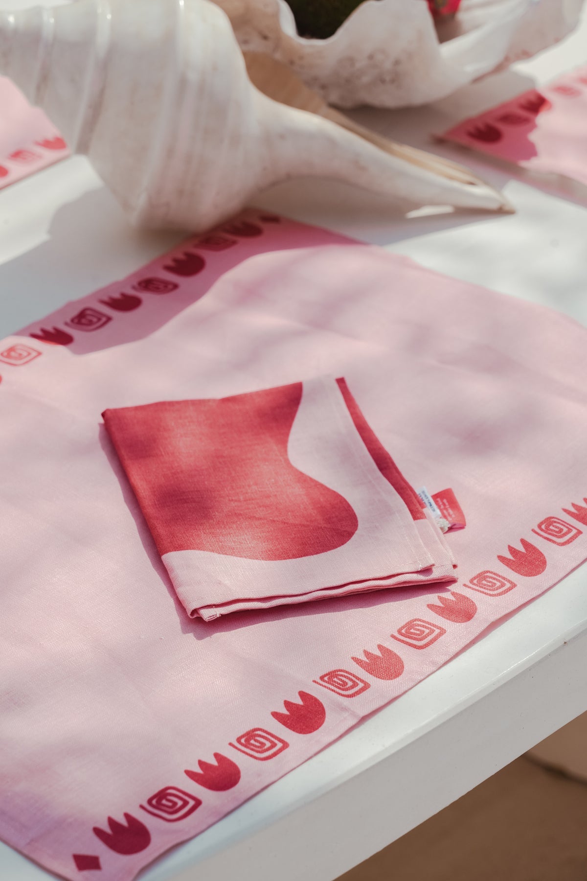 BSC Gili Napkin (Set of 4) - Pink/Red
