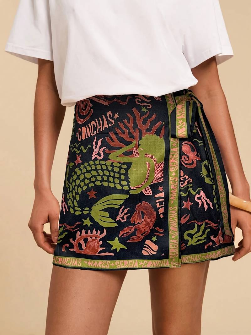 Haze Mermaid Temple Wrap Skirt