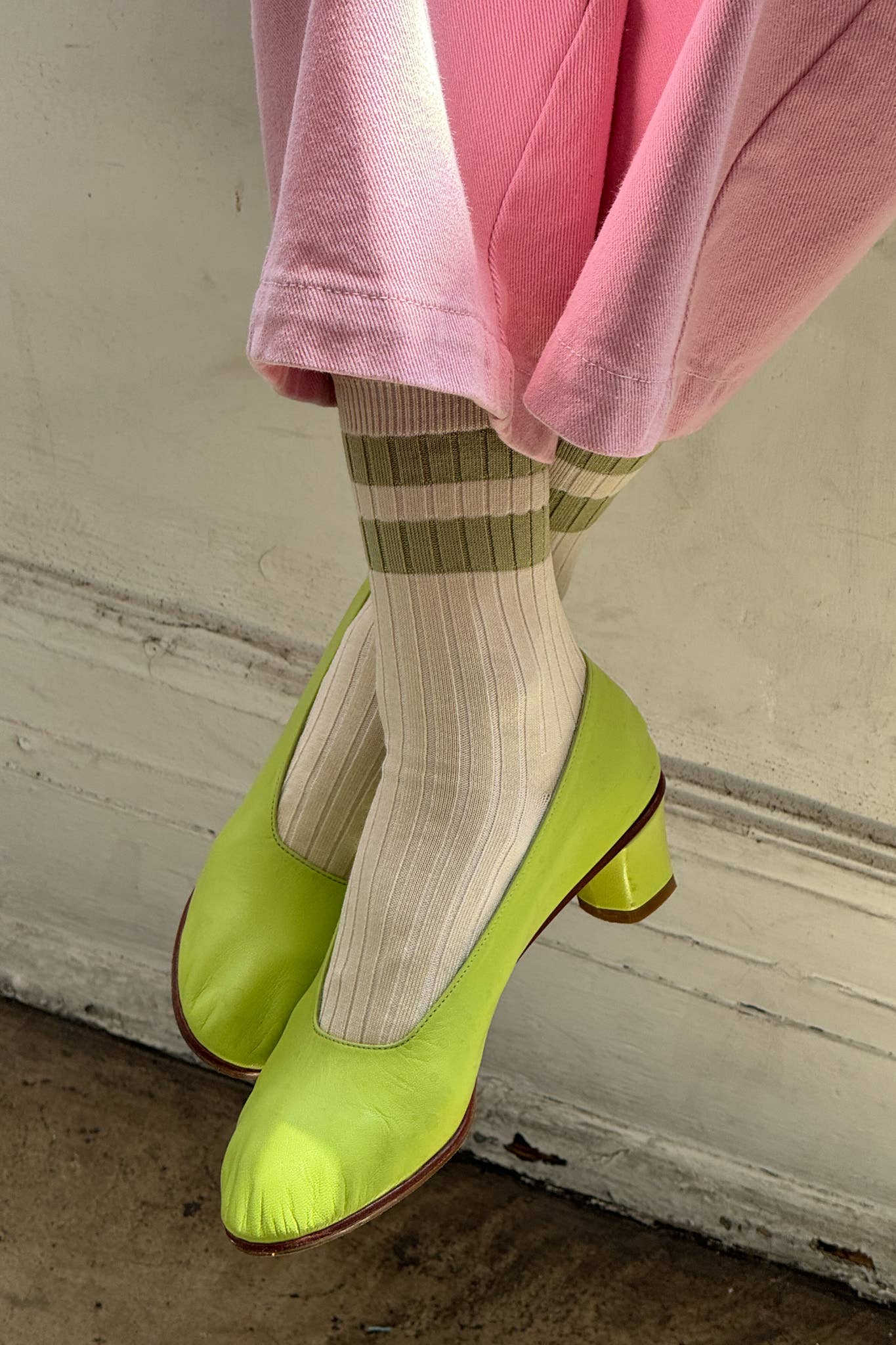 Le Bon Shoppe - Her Socks - Varsity: Guacamole