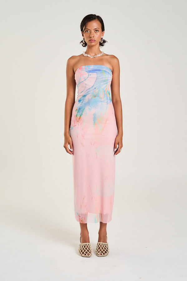Summi Summi STRAPLESS MESH DRESS - MEDUSA PHASE