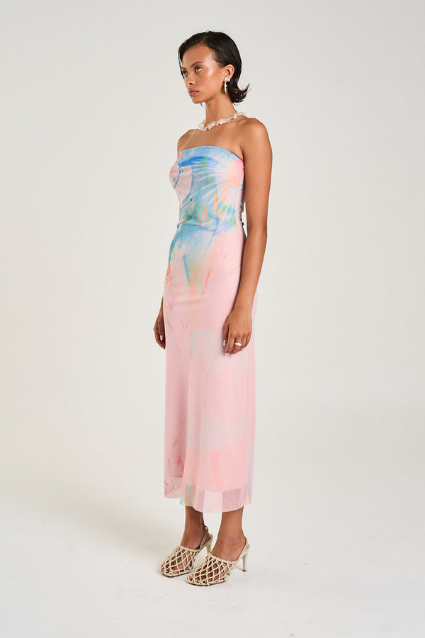Summi Summi STRAPLESS MESH DRESS - MEDUSA PHASE