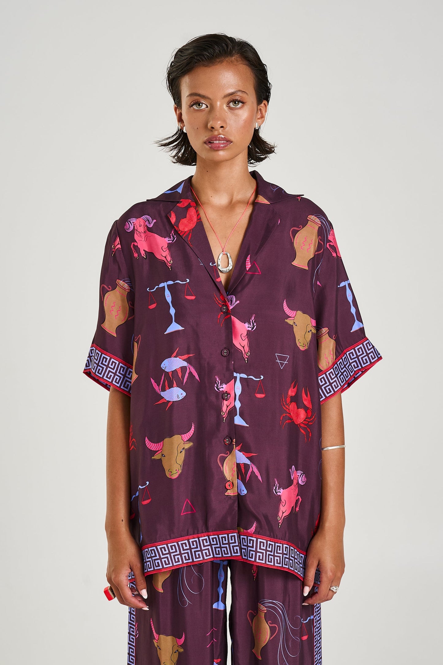 Summi Summi BUTTON UP SS SHIRT - ZODIAC