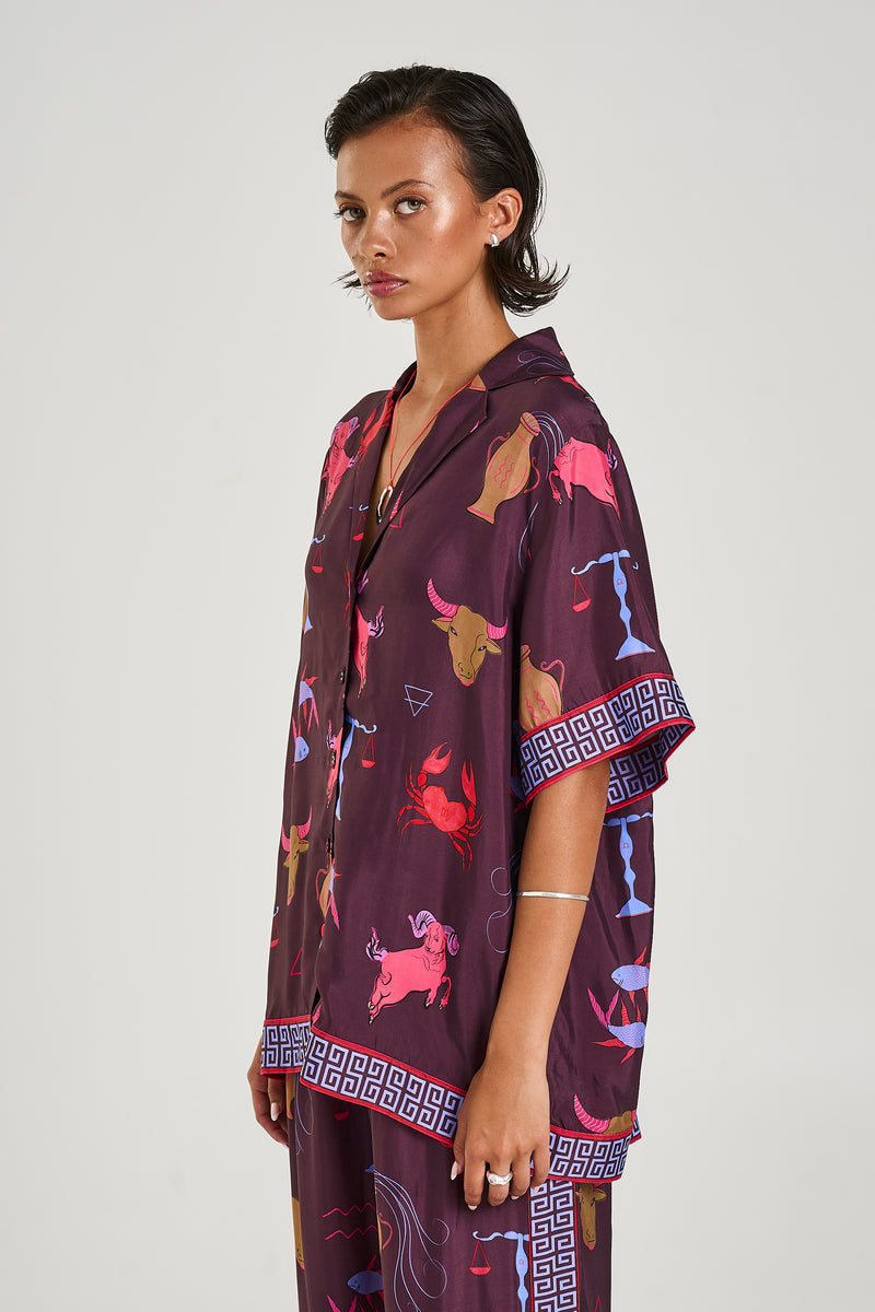 Summi Summi BUTTON UP SS SHIRT - ZODIAC