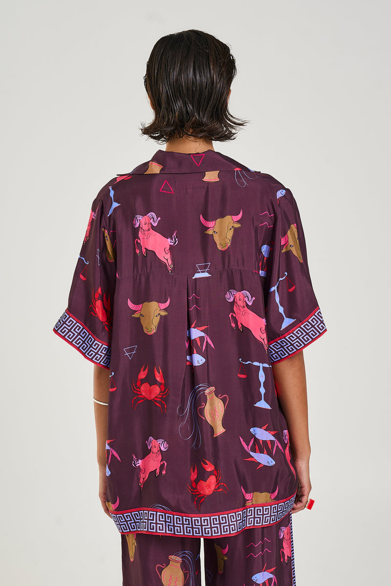 Summi Summi BUTTON UP SS SHIRT - ZODIAC