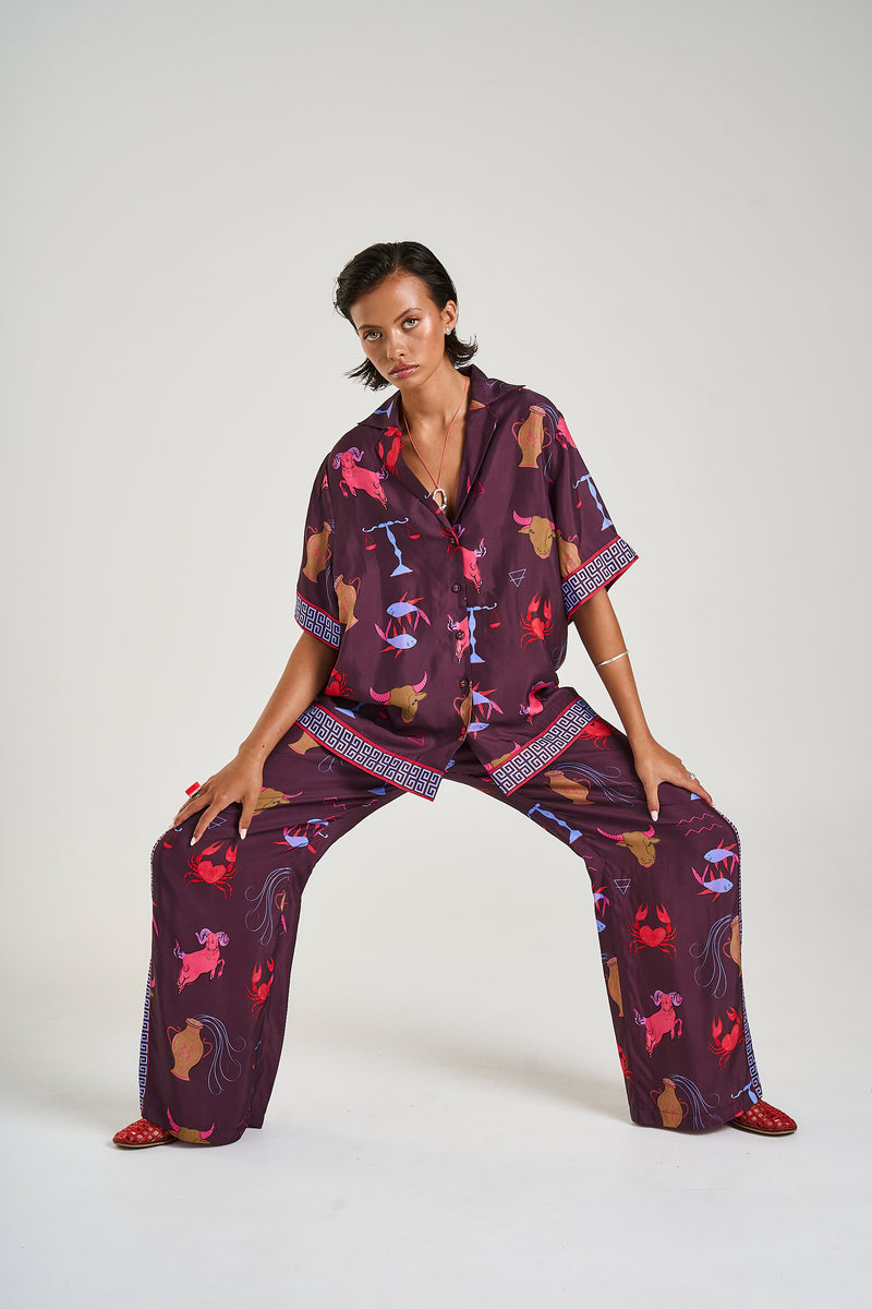 Summi Summi BUTTON UP SS SHIRT - ZODIAC