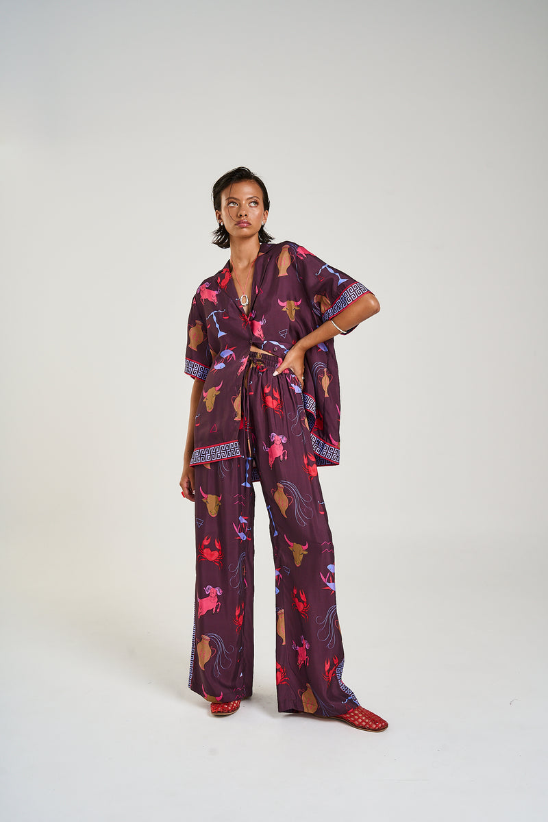 Summi Summi BUTTON UP SS SHIRT - ZODIAC