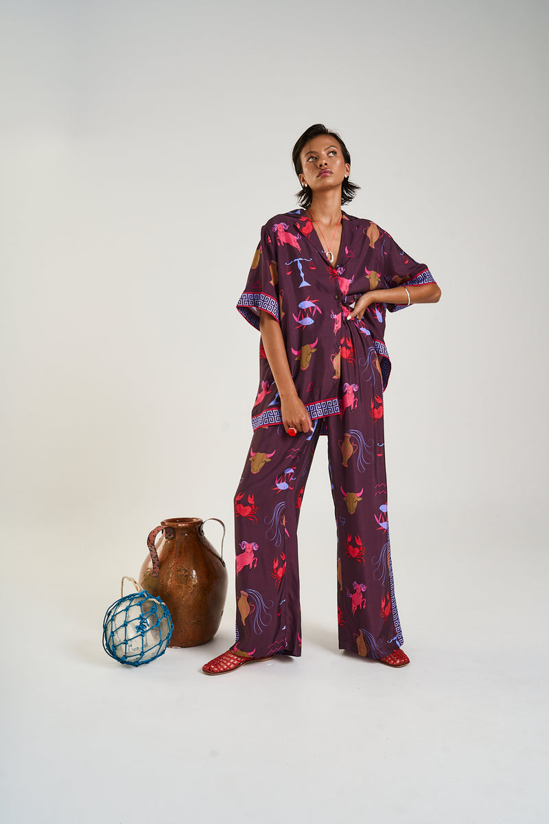 Summi Summi WIDE LEG PANT - ZODIAC