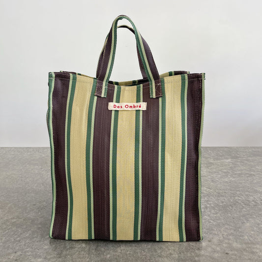 Dos Ombre Bengali Bag - Green/Brown/Tan