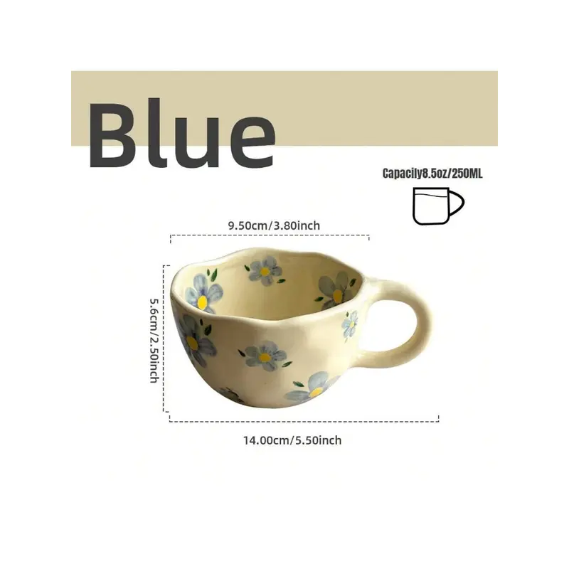 Haze Daisy Mug 250ml - Blue/Cream