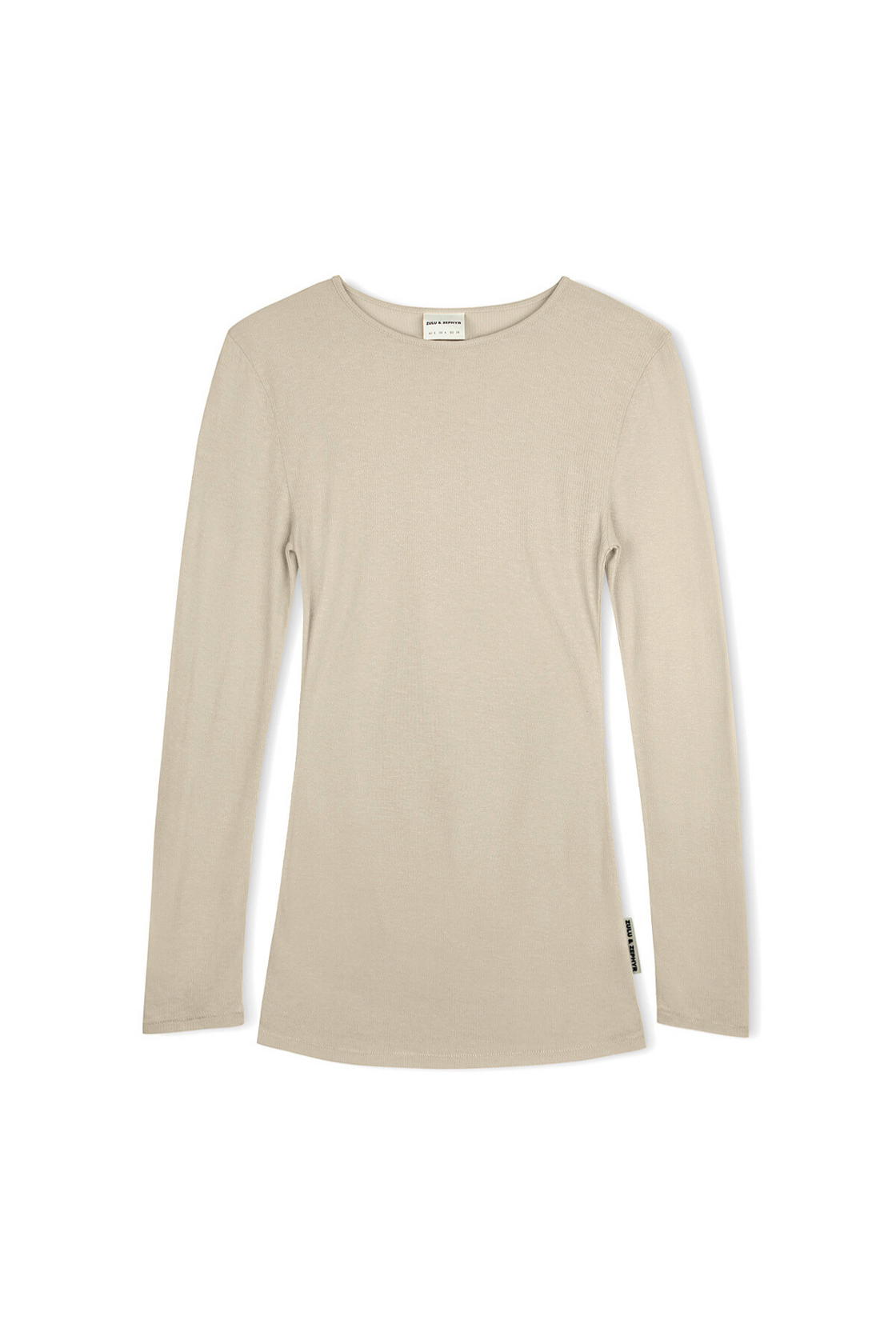 Zulu and Zephyr Rib Hemp Jersey Long Sleeve Top - Husk