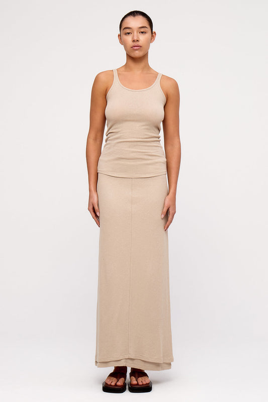 Zulu and Zephy Rib Hemp Jersey Tank - Husk