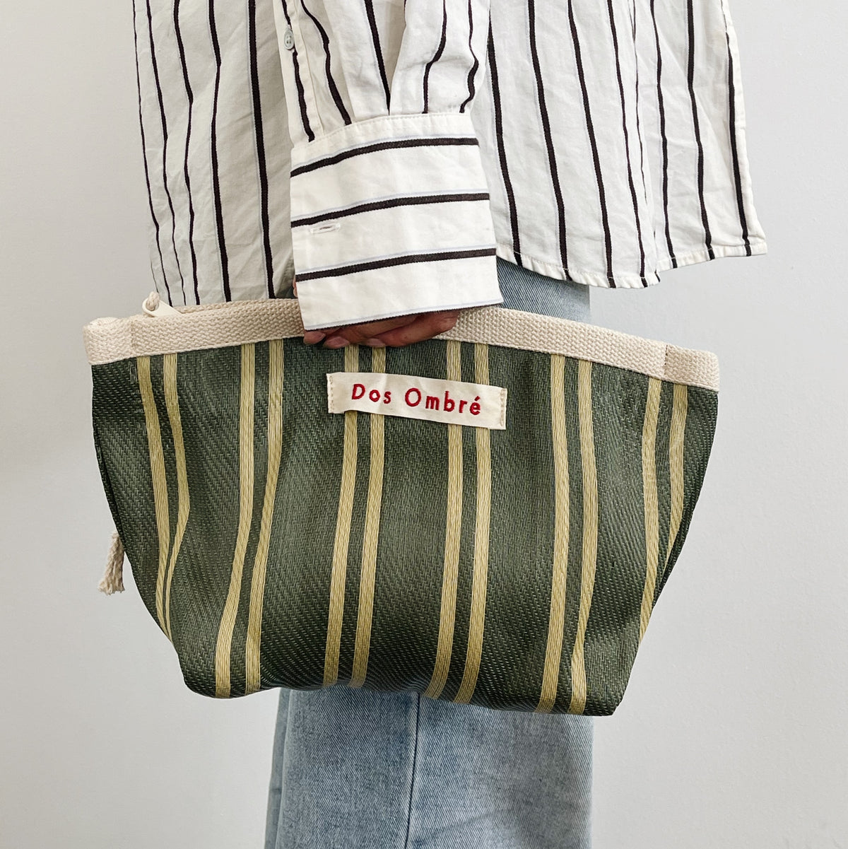 Dos Ombre Bengali Clutch - Olive Stripe