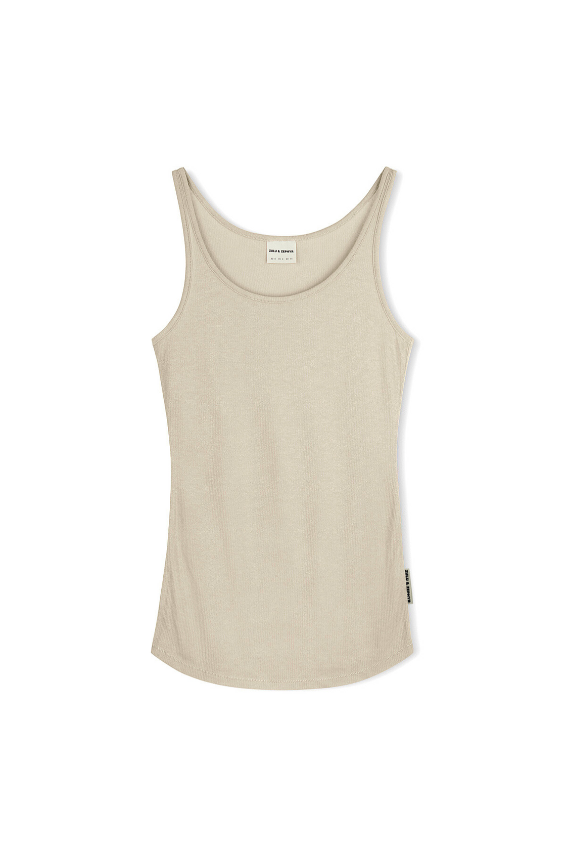 Zulu and Zephy Rib Hemp Jersey Tank - Husk