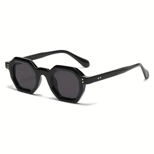 Haze Vintage Hex Sunglasses -  Black/Black