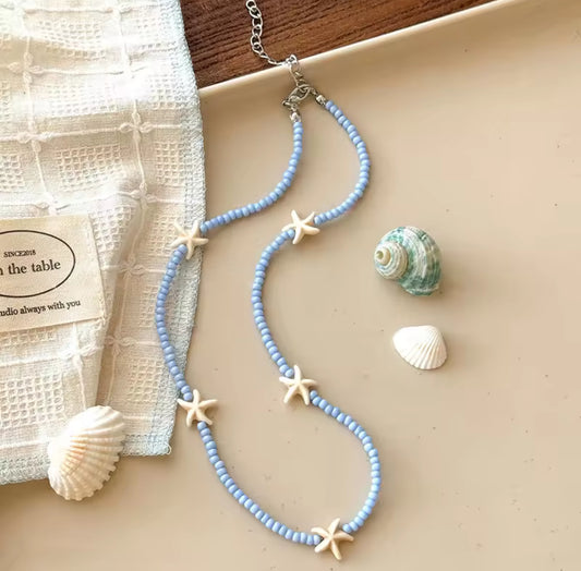 Haze starfish beaded necklace