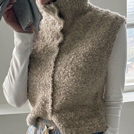 Haze Nola Knit Vest Light Beige - Cold hand wash. Cotton/Poly