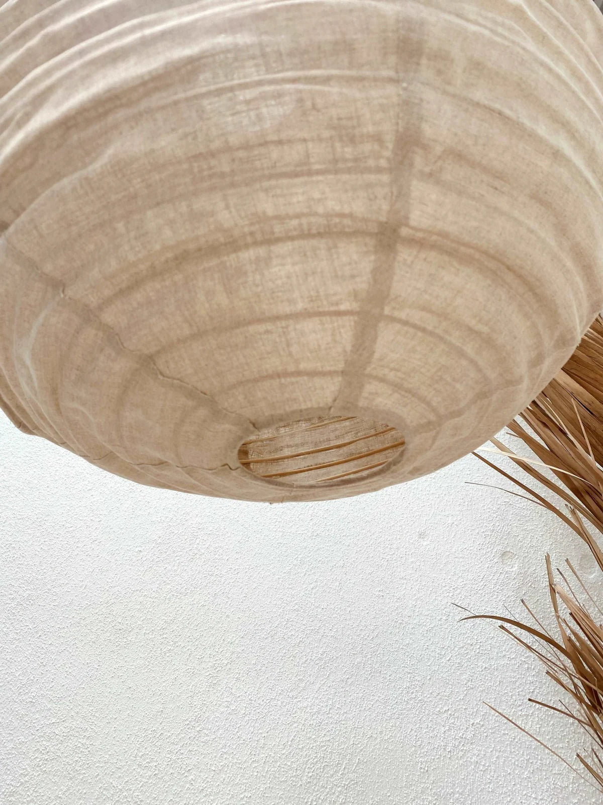 Haze Linen Pendant Pear/Nat 70cm