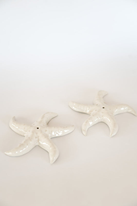 Starfish Incense Holder White Ceramic