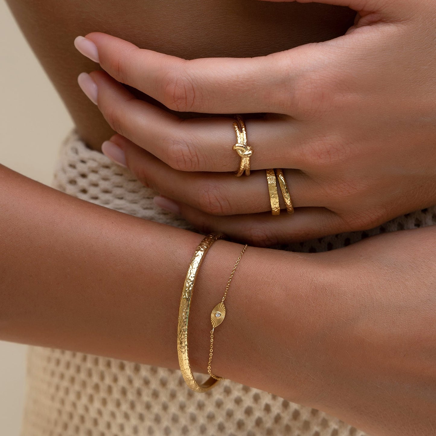 Arms Of Eve Evil Eye Gold Bracelet