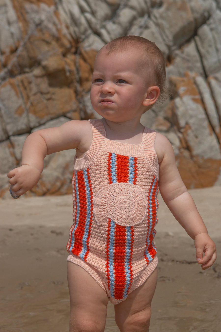 Grown Island Stripe Shell Singletsuit