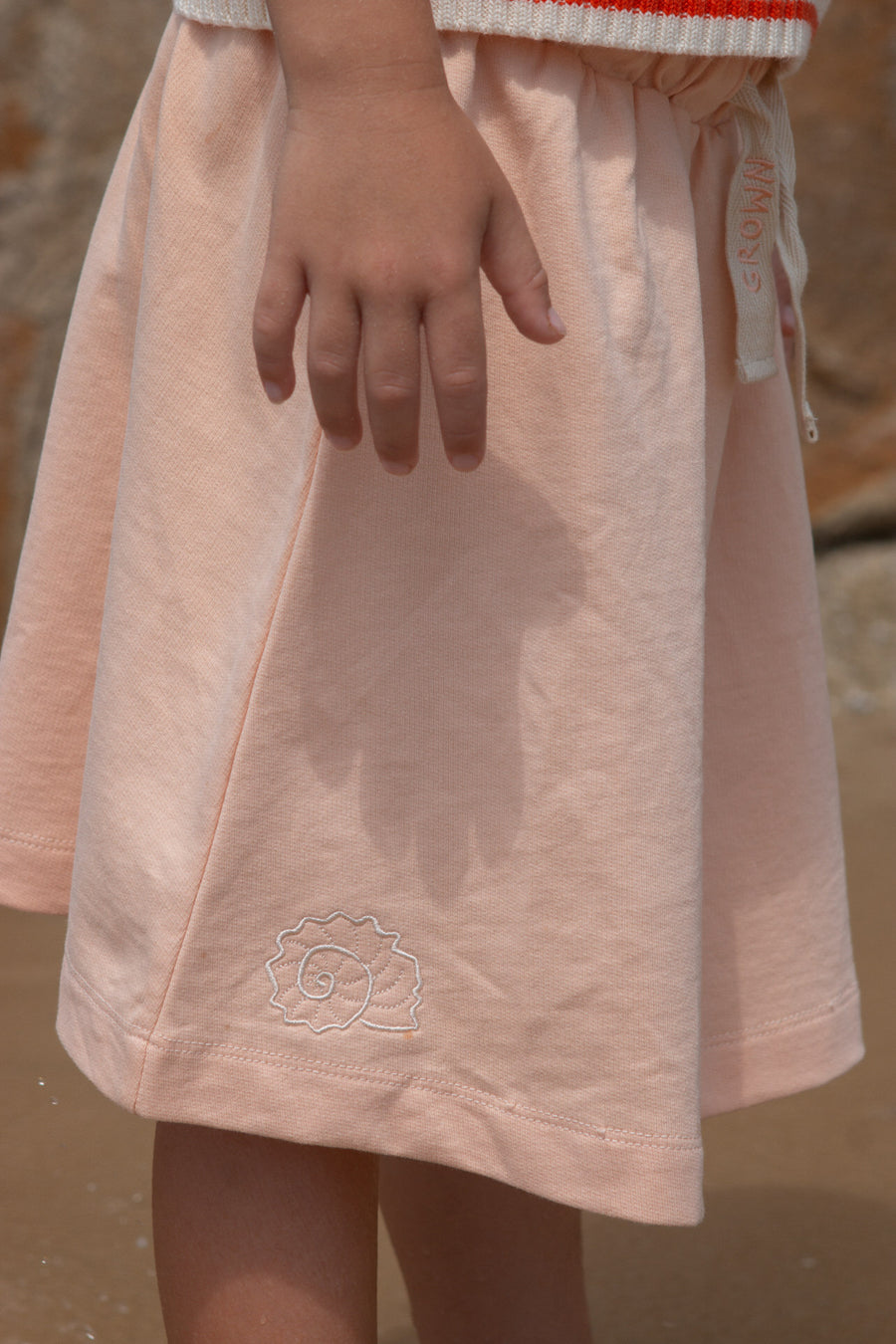 Grown French Terry Shell Skirt - Peachy
