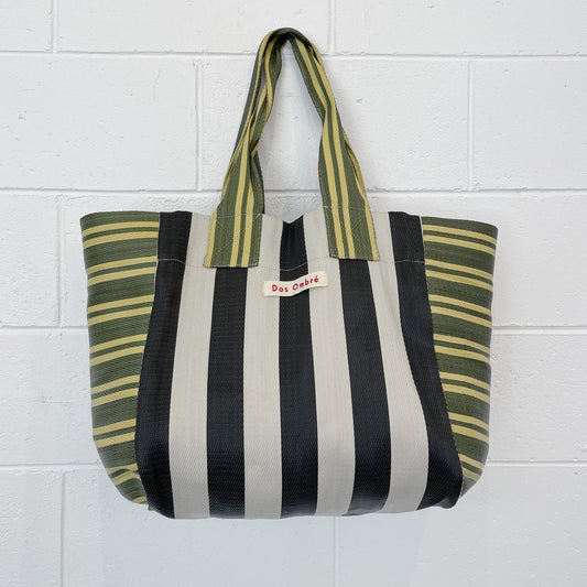 Dos Ombre Big Bangali Bag Double Stripe Blk/Olive/Lemon