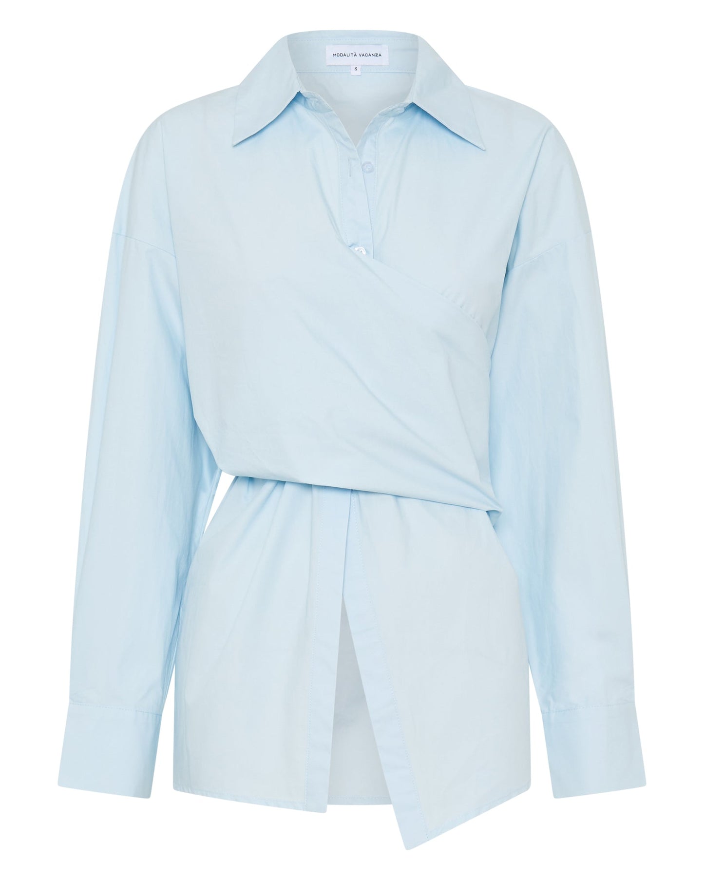 Modalita' Vacanza Wrap Shirt - Ice Blue