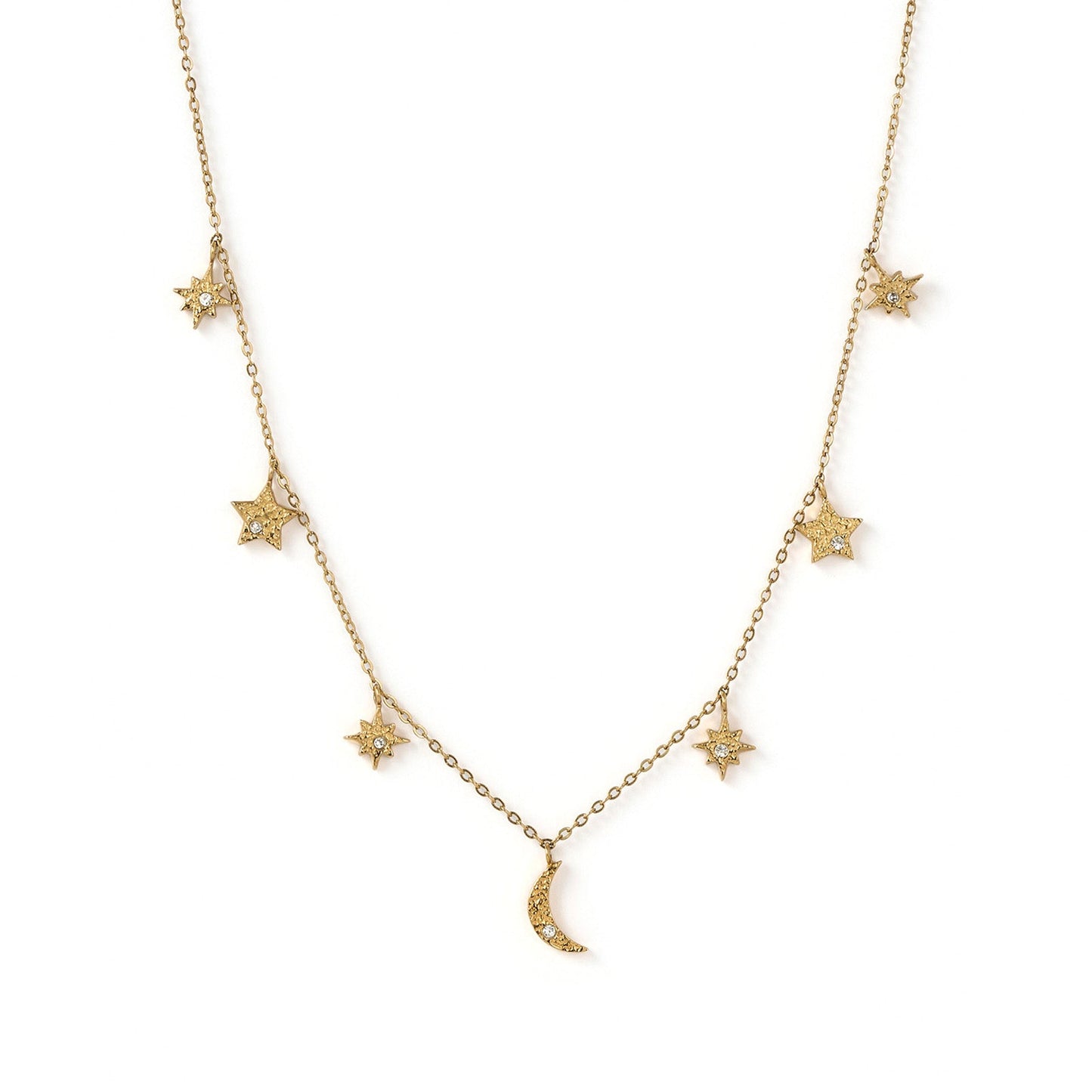 Arms Of Eve Moon Dust Gold Charm Necklace