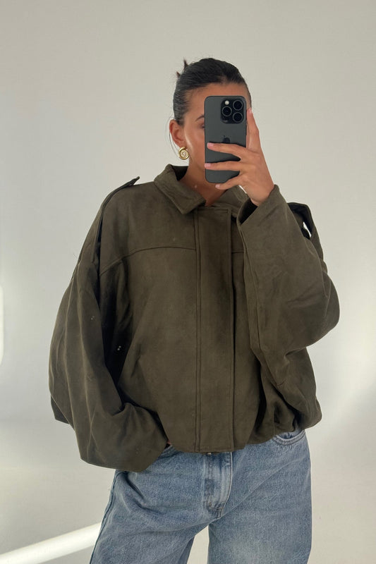 Haze Harry Suede Jacket - Olive