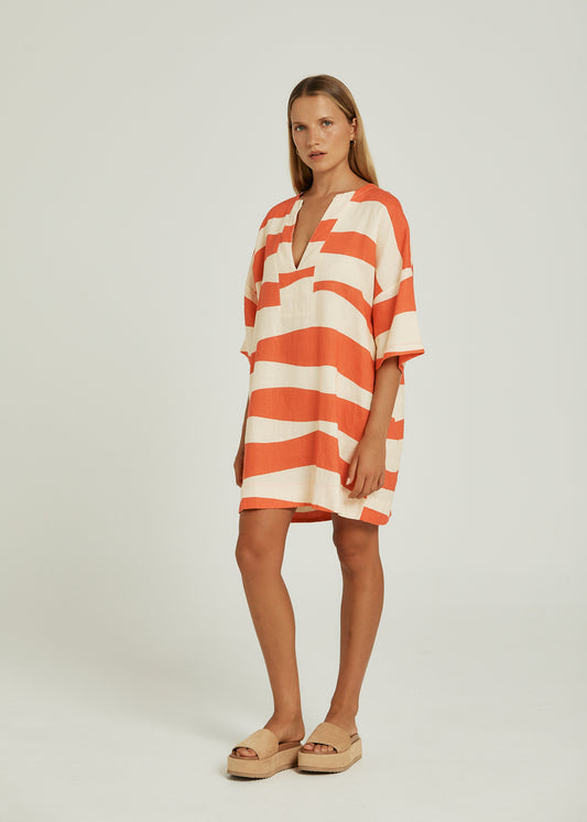 Pippa Ridley Summer Tunic Coral Wave